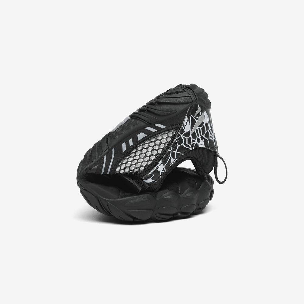 Barfußschuhe Umweltfreundlich Vitality I Schwarz(Klettverschluss) Kinder 4mm Sohle Nachhaltig falten- Saguaro