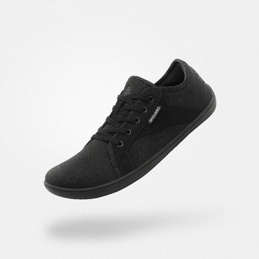 Barfuß Freizeitschuhe Luck I Schwarz Erwachsene 4mm Sohle Comfort-Fit - Saguaro