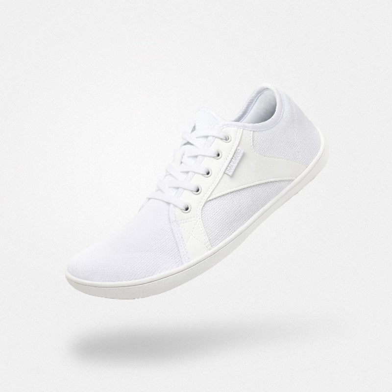 Barfuß Freizeitschuhe Luck I WeiB Erwachsene 4mm Sohle Comfort-Fit - Saguaro