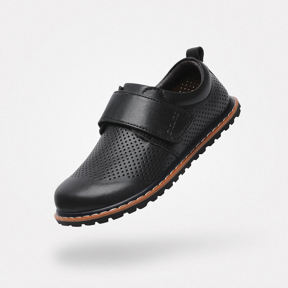 kinder leder barfussschuhe mit extra breiter zehenbox
