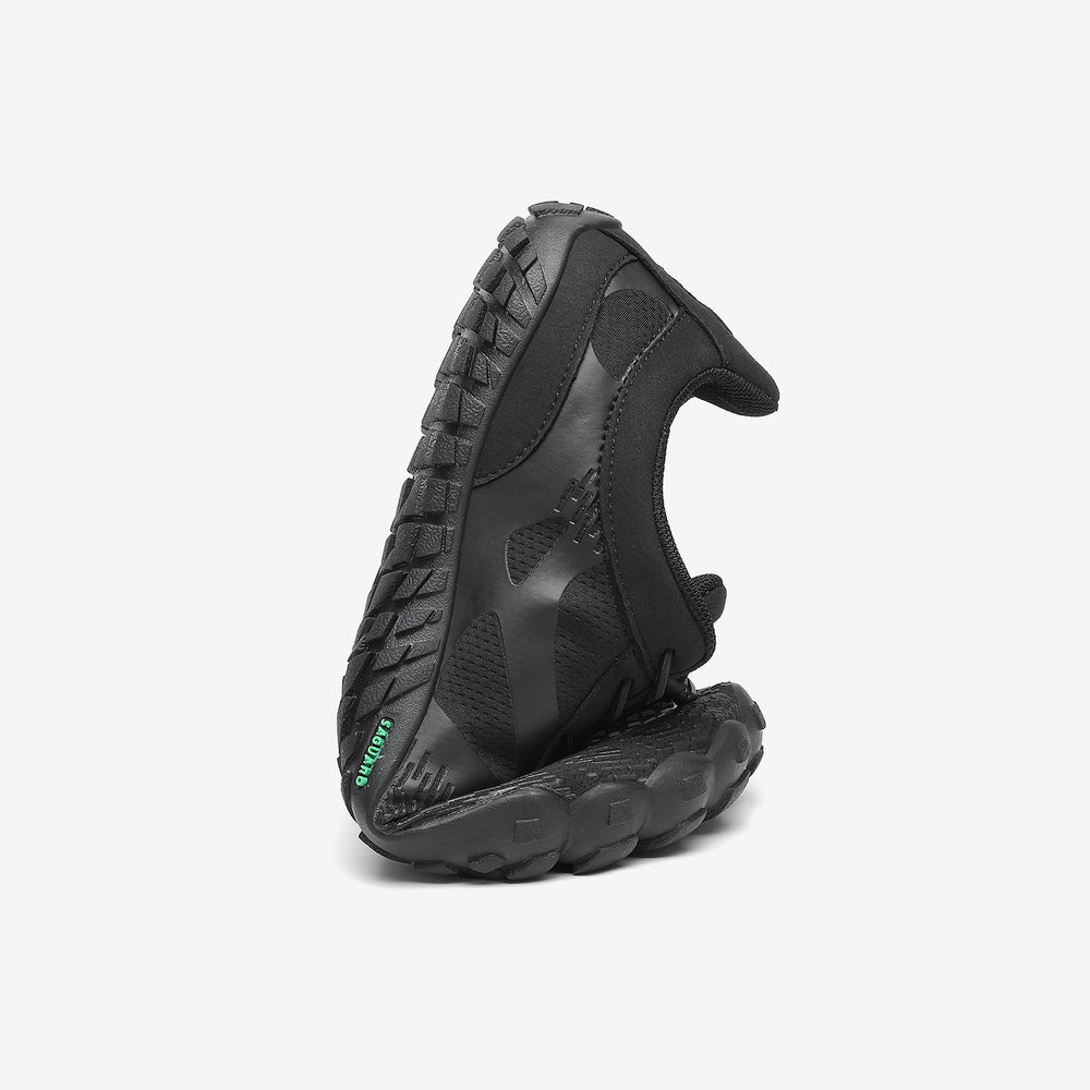 Barfußschuhe Traction Vitality III Schwarz Erwachsene 4mm Sohle Outdoor-Grip falten- Saguaro