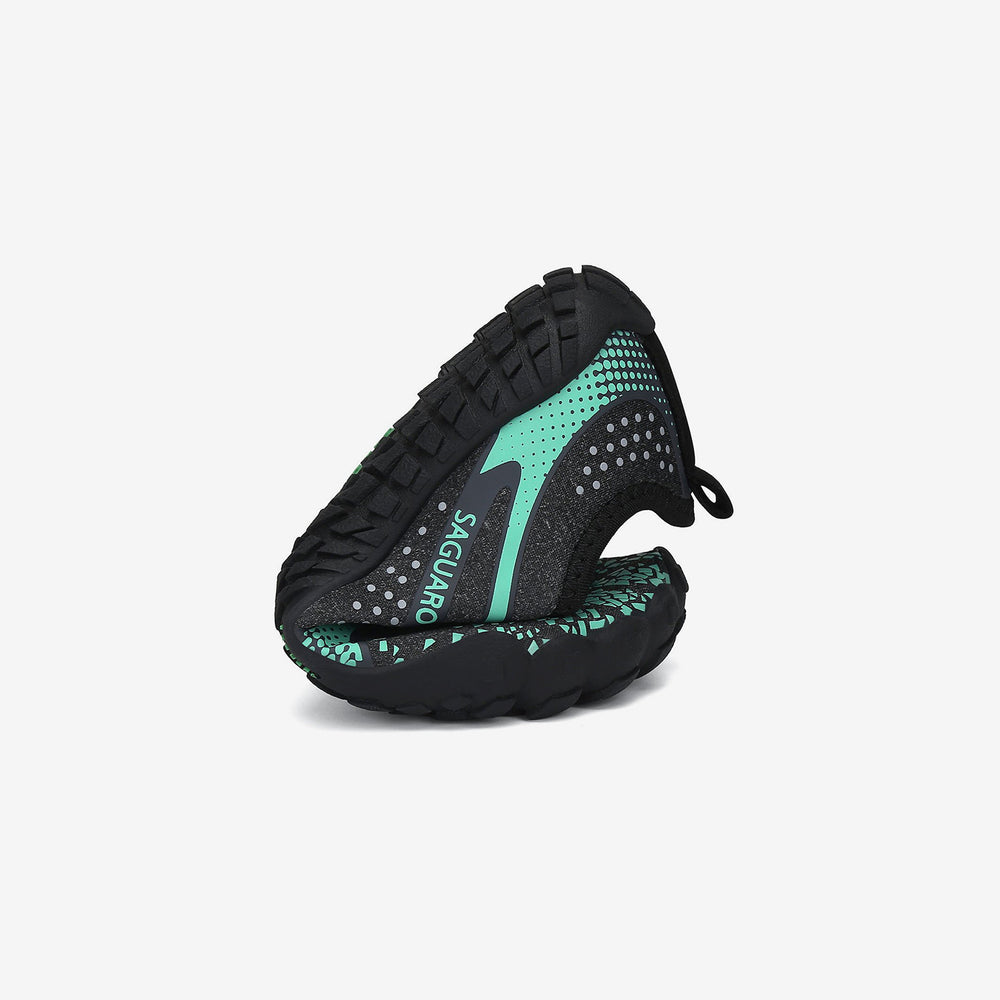 Barfußschuhe Kinder leicht Fast I Grun Kinder 4mm Sohle Zehenfreiheit falten - Saguaro