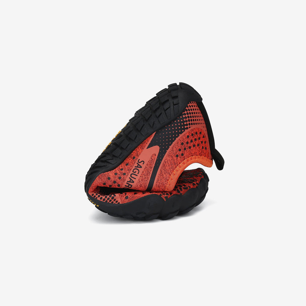 Barfußschuhe Kinder leicht Fast I Orange Kinder 4mm Sohle Zehenfreiheit falten - Saguaro