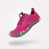 Barfußschuhe Flexkerben Smart I Rosenrot Kinder 4mm Sohle Klettverschluss - Saguaro