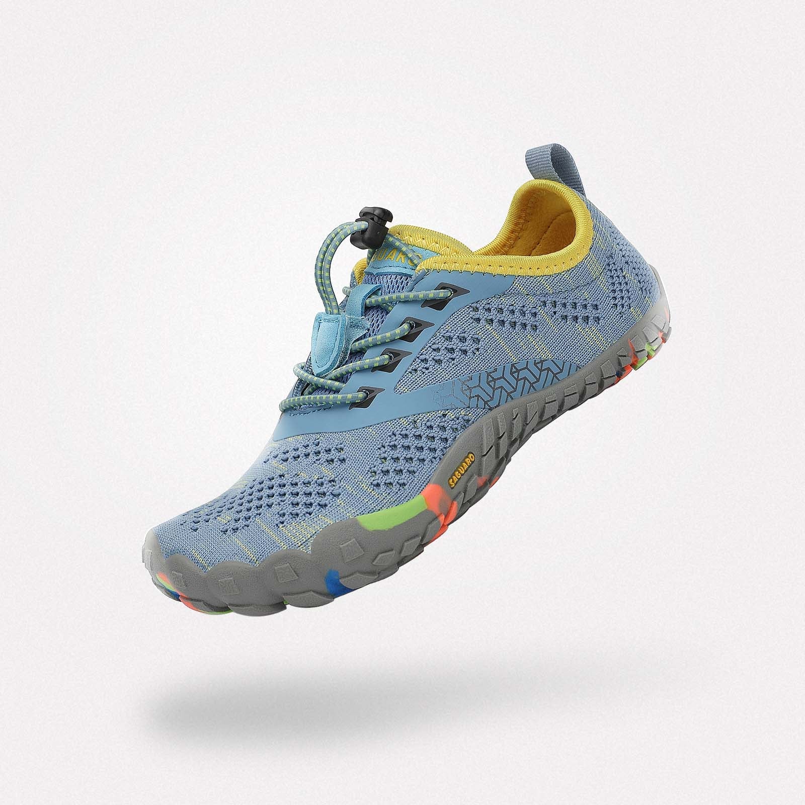 Barfußschuhe Flexkerben Smart I Himmelblau Kinder 4mm Sohle Klettverschluss - Saguaro