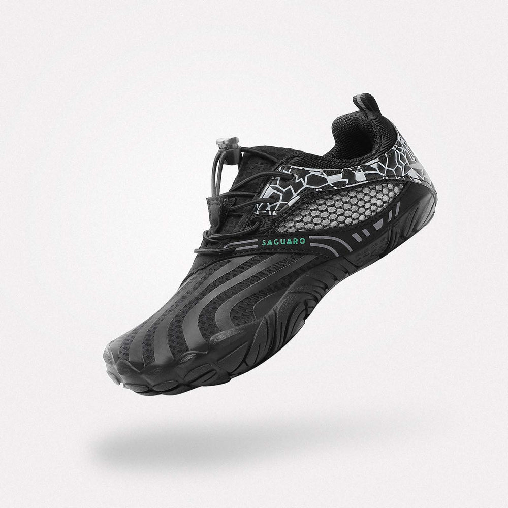 Barfußschuhe Umweltfreundlich Vitality I Schwarz Kinder 4mm Sohle Nachhaltig - Saguaro