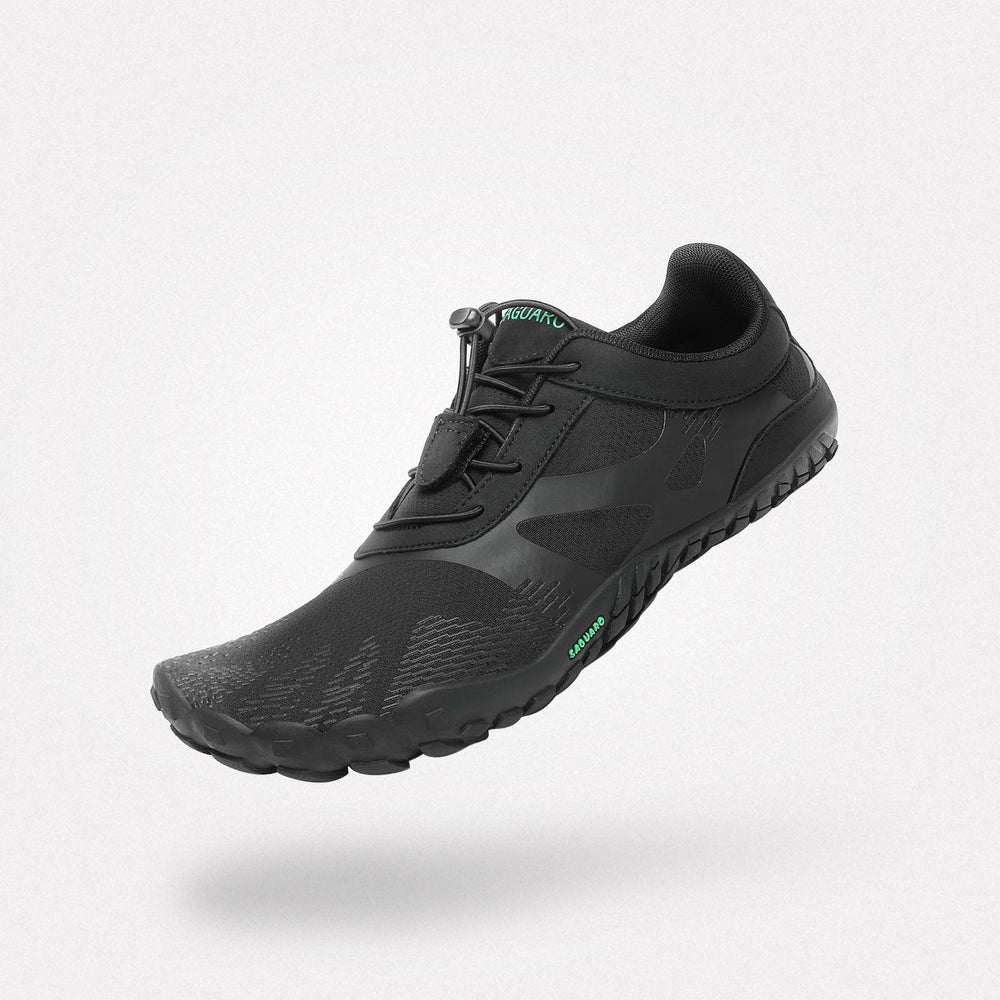 Barfußschuhe Traction Vitality III Schwarz Erwachsene 4mm Sohle Outdoor-Grip - Saguaro