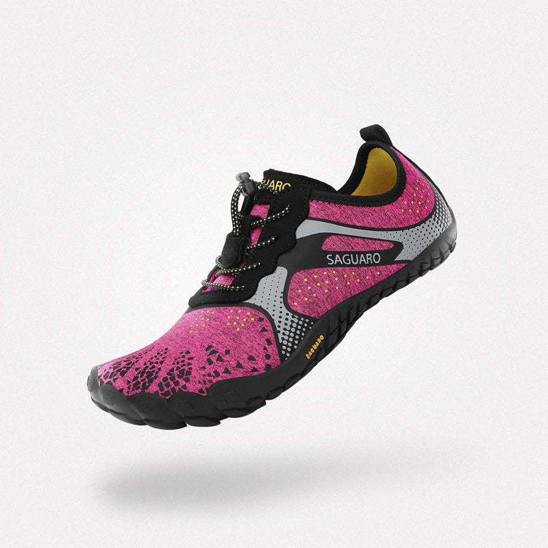 Barfußschuhe Trail-Profi Fast I Rosenrot Erwachsene 4mm Sohle Abriebfest - Saguaro