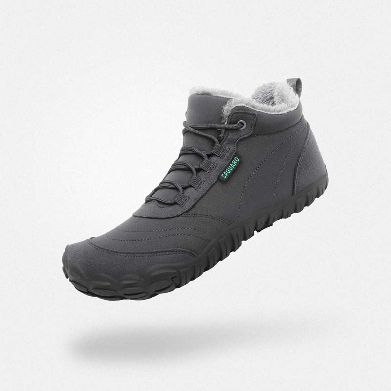Barfuß Winterstiefel Will II Dunkelgrau Erwachsene 4mm Sohle - Saguaro