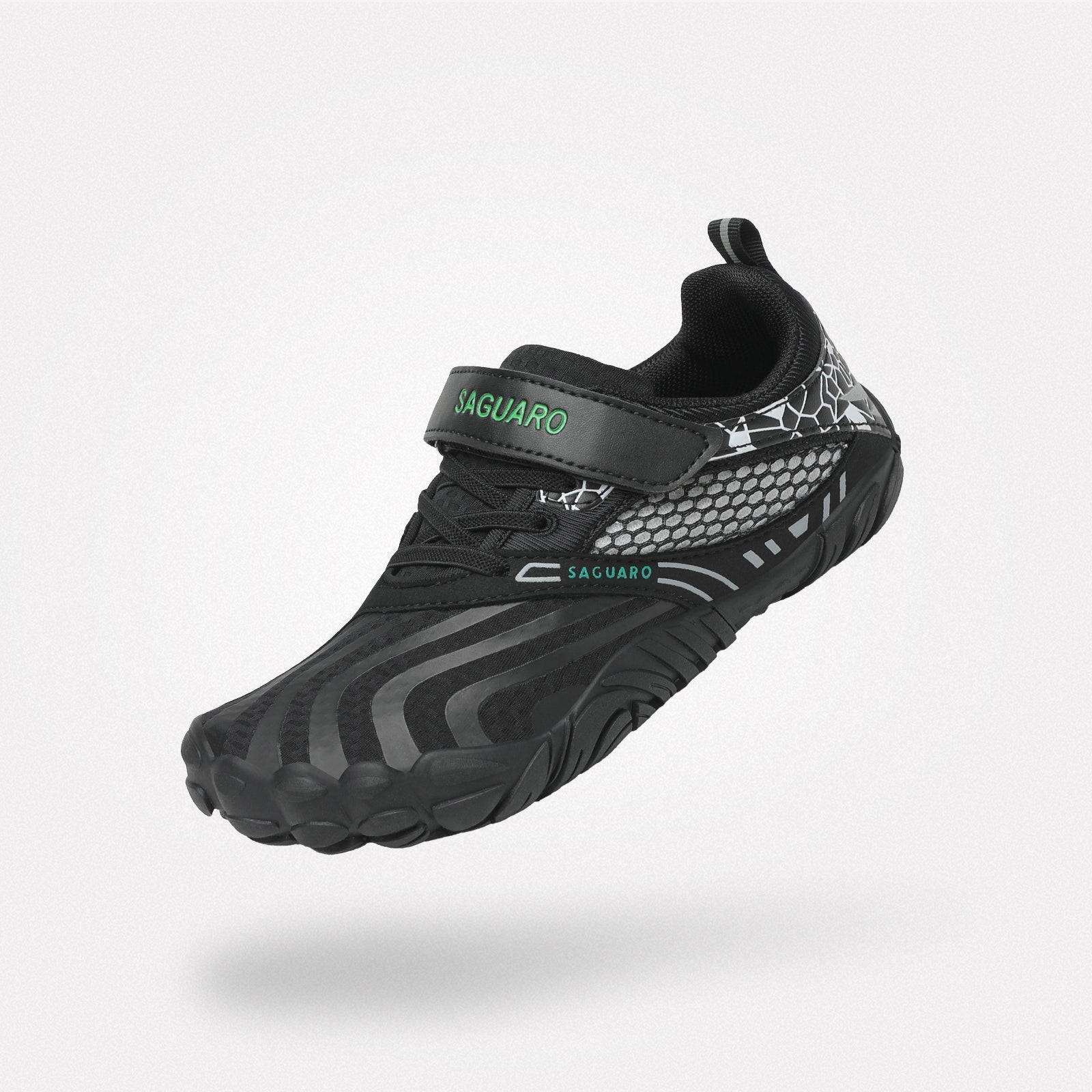 Barfußschuhe Umweltfreundlich Vitality I Schwarz(Klettverschluss) Kinder 4mm Sohle Nachhaltig - Saguaro