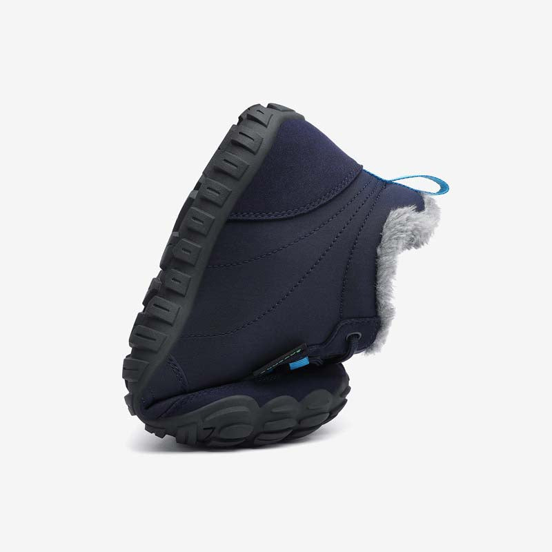 Barfuß Winterstiefel Will II Dunkelblau Erwachsene 4mm Sohle falten- Saguaro