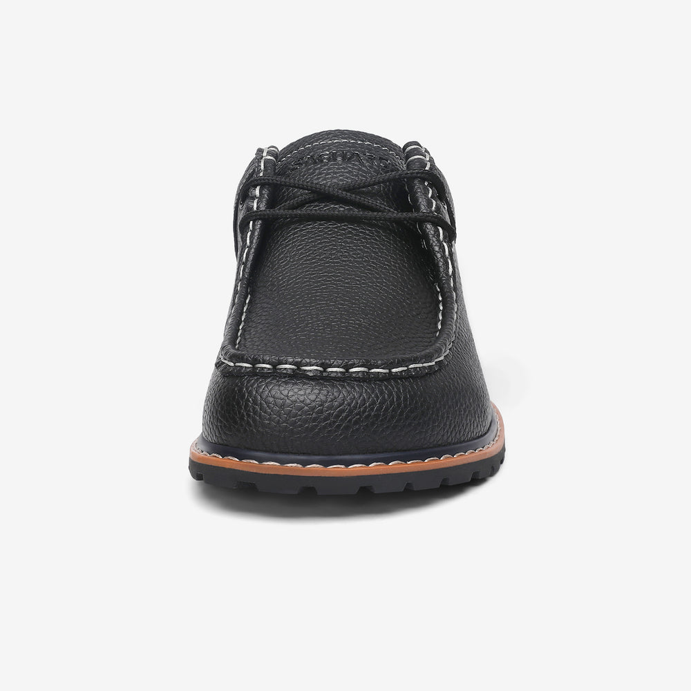 Rückansicht der schwarzen Herren Casual Loafer