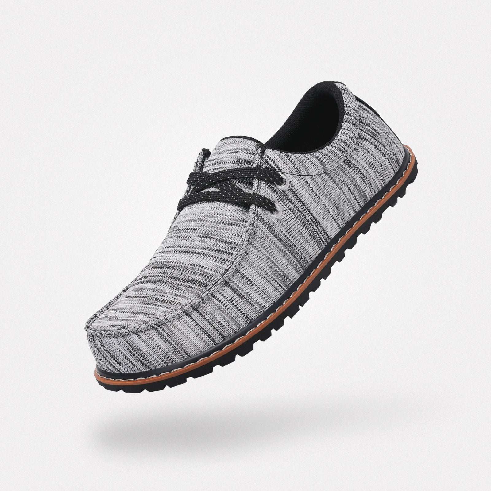 Graue Stroll I Barfußschuhe mit Mokassin-Naht für den Alltag