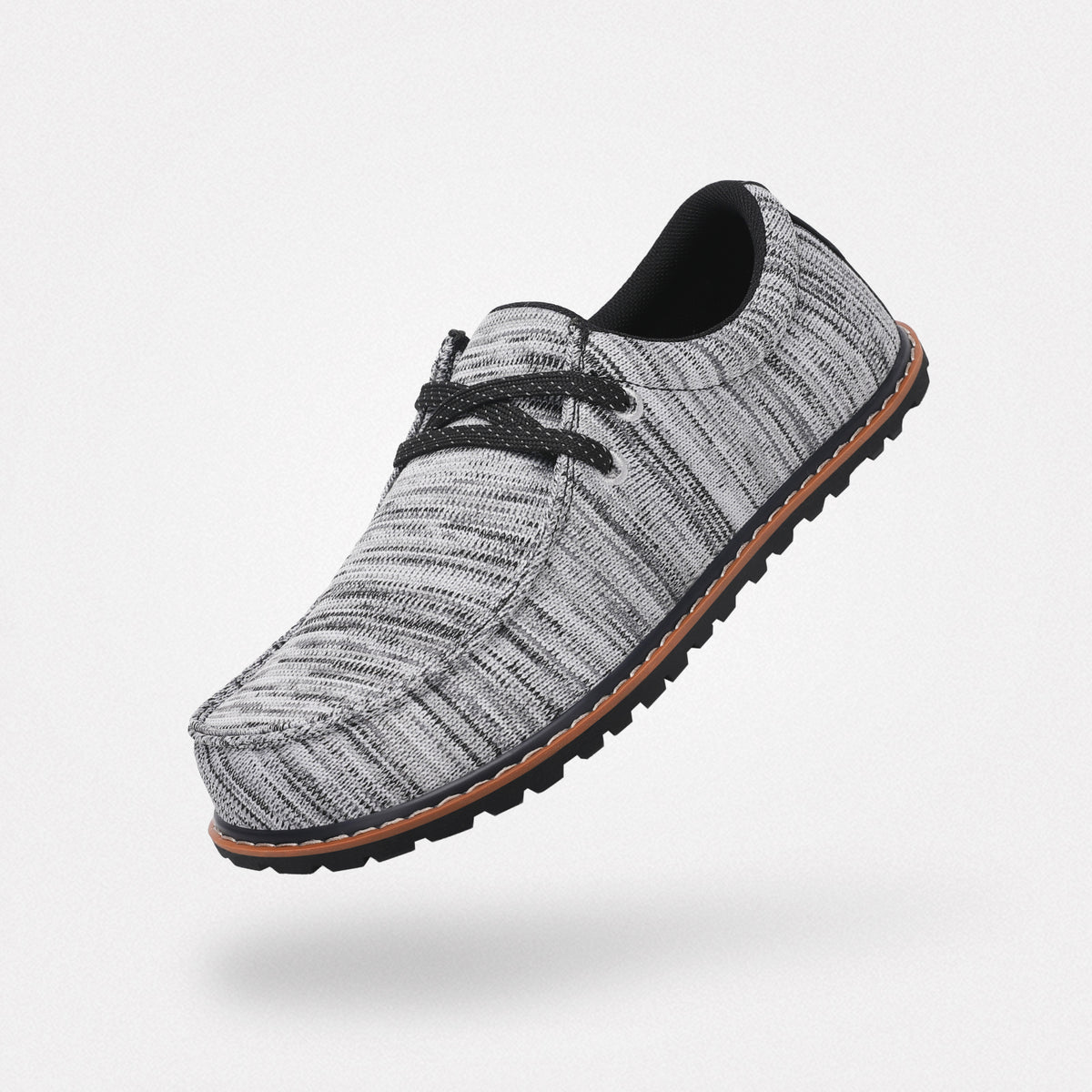 Graue Stroll I Barfußschuhe mit Mokassin-Naht für den Alltag